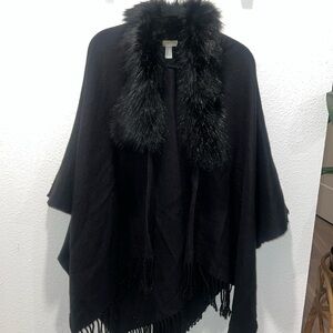 Michael Kors Cape With Fur Collar